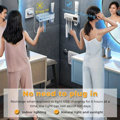 Smart UV Toothbrush Holder Sanitizer Wall Mount