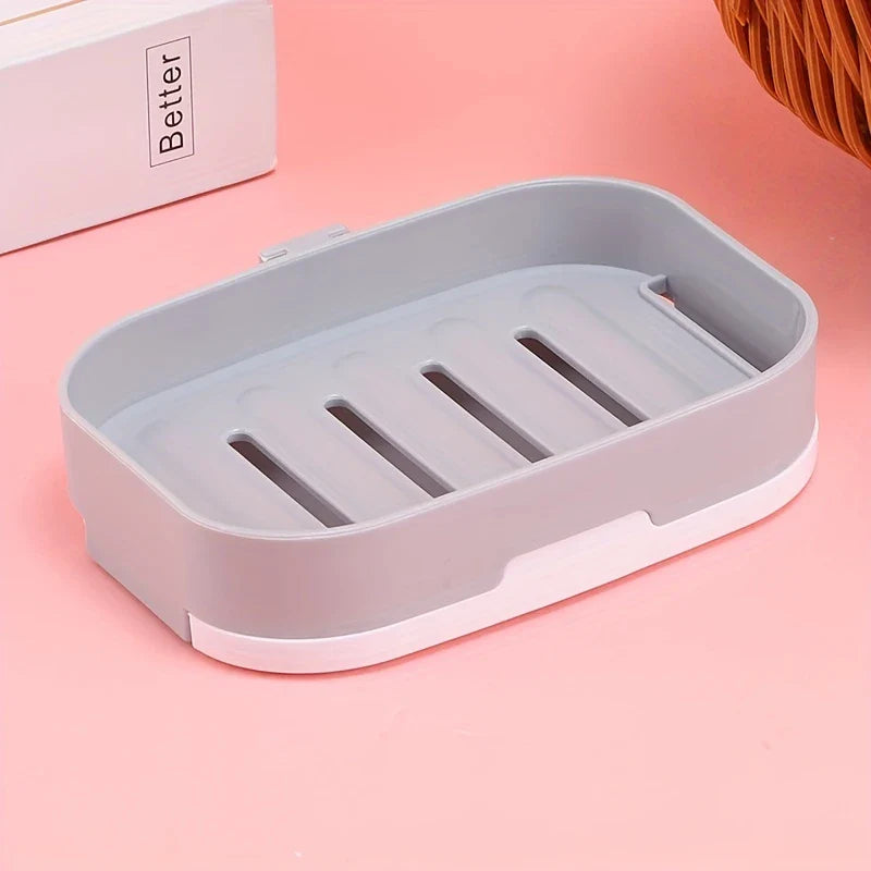 Soap Dish Bar Holder With Lid And Drain Tray