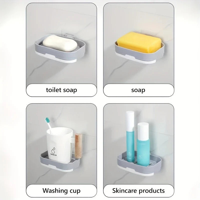 Soap Dish Bar Holder With Lid And Drain Tray