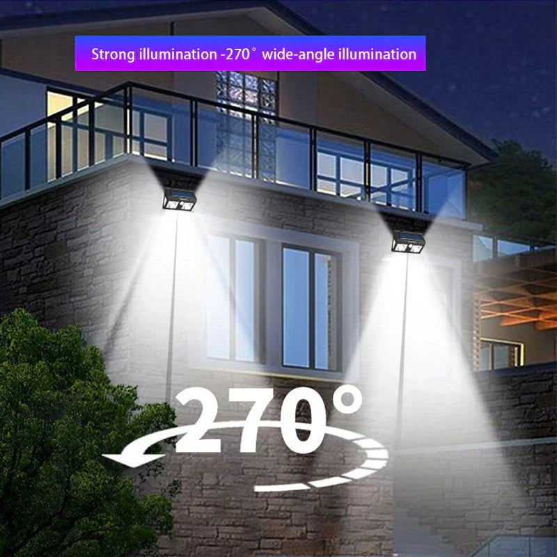 Solar Motion Sensor Outdoor Wall Light Lamp Security