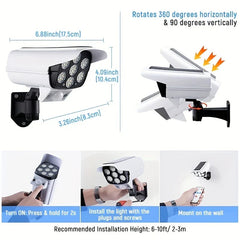 Solar Powered Dummy Security Camera Motion Light