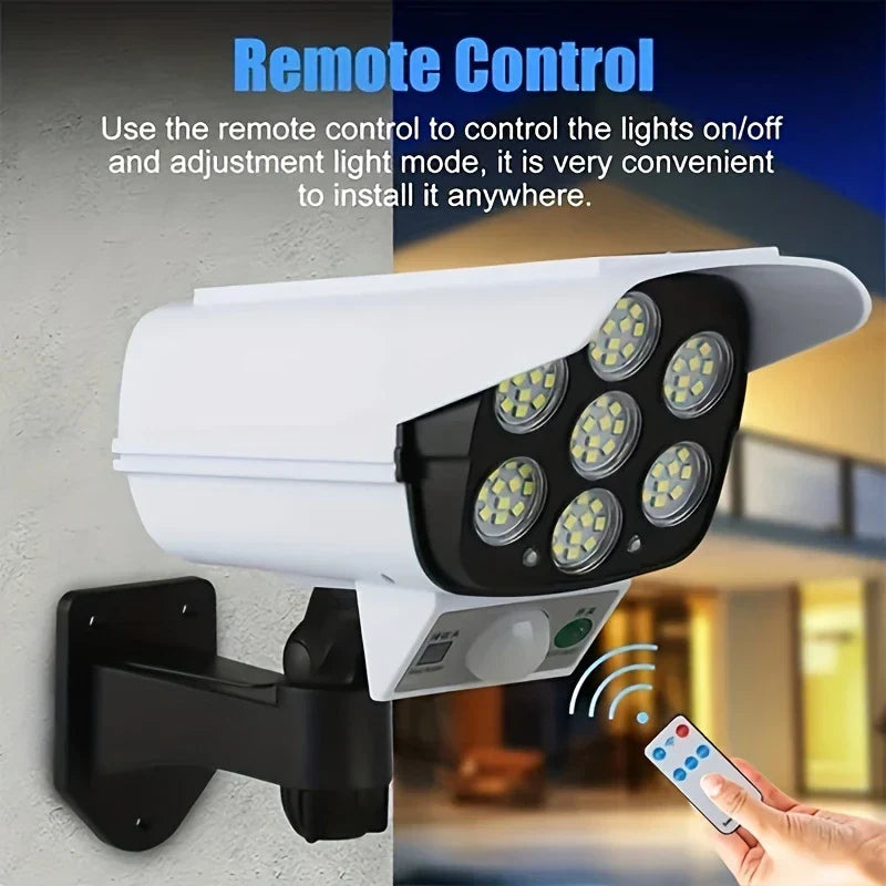 Solar Powered Dummy Security Camera Motion Light