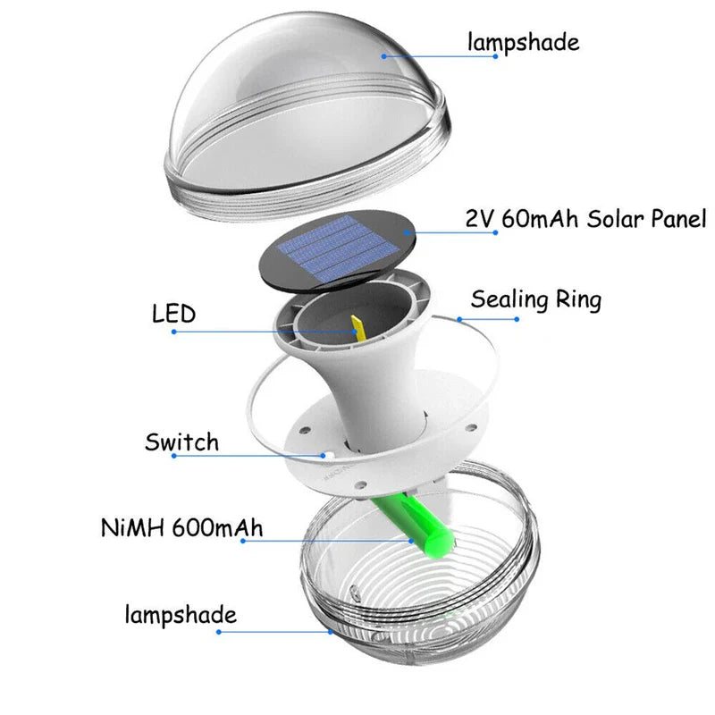 Solar Powered Floating Pool Light Waterproof Pond Lamp