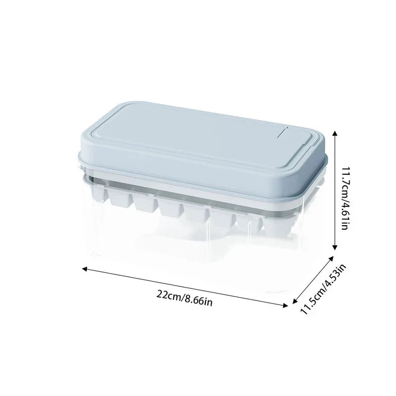 Stackable Ice Mold Bin With Lid And Scoop