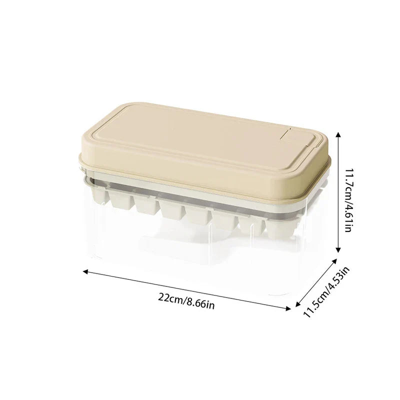 Stackable Ice Mold Bin With Lid And Scoop