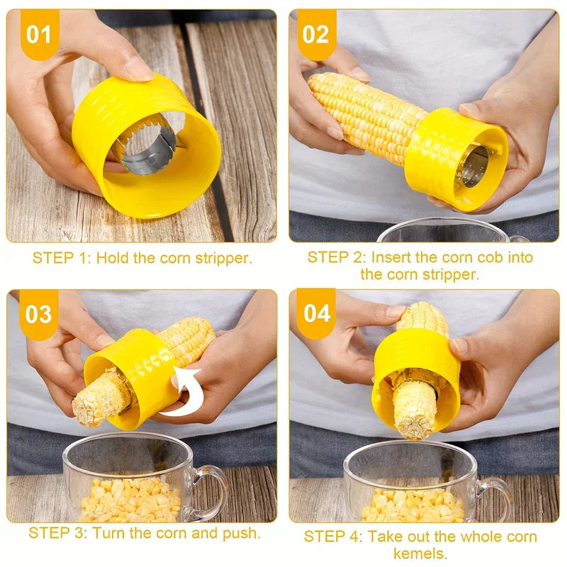 Stainless Steel Corn Cob Stripper Peeler Tool