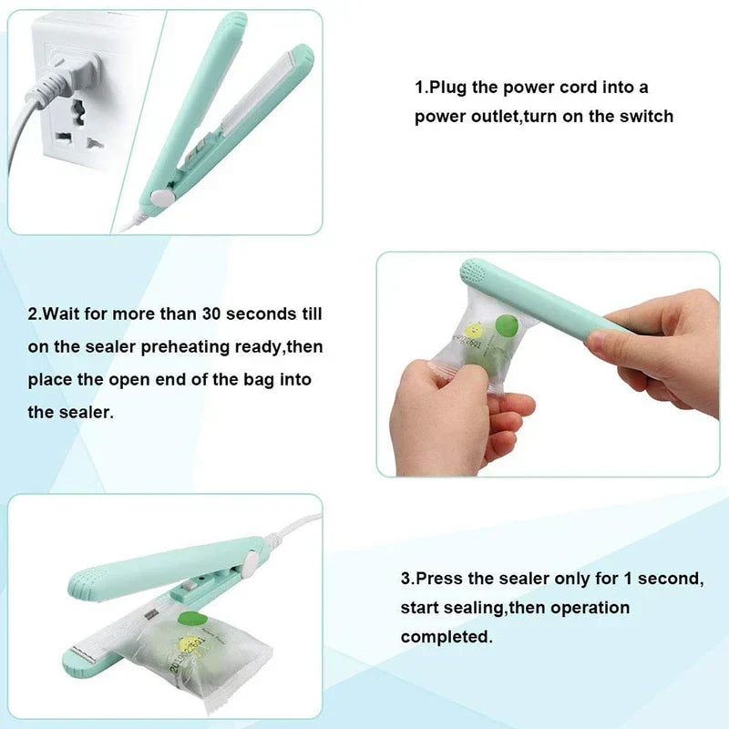 Travel Size Snack Chip Bag Closing Sealing Tool