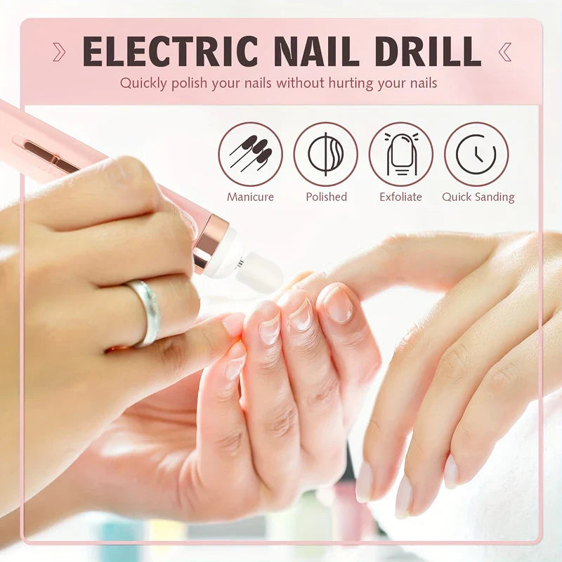 USB Electric Nail File Drill Kit (5 Bits)