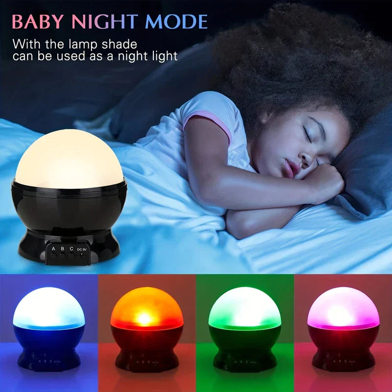 USB Rotating Star Projector LED Night Light