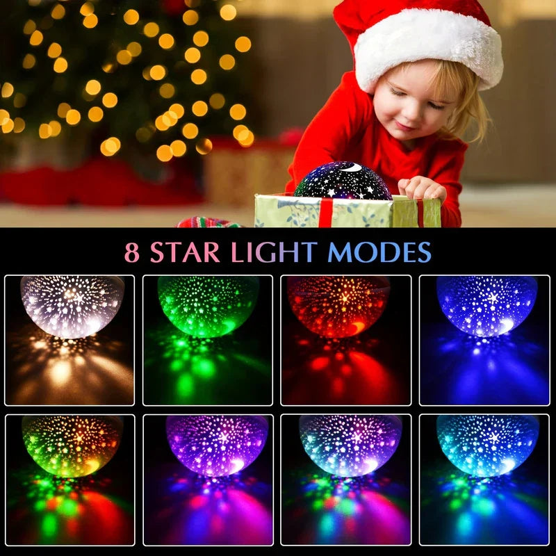 USB Rotating Star Projector LED Night Light
