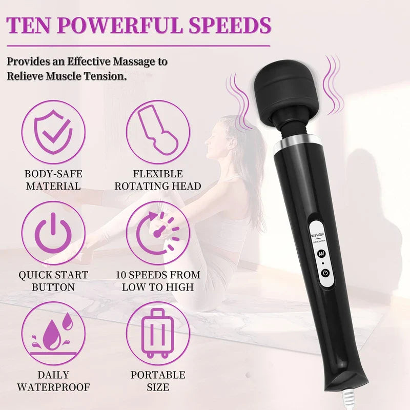 Vibrating Massage Stick Wand Roller Deep Tissue