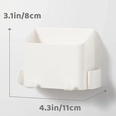 Wall Mount Adhesive Phone Holder Storage Box Remote