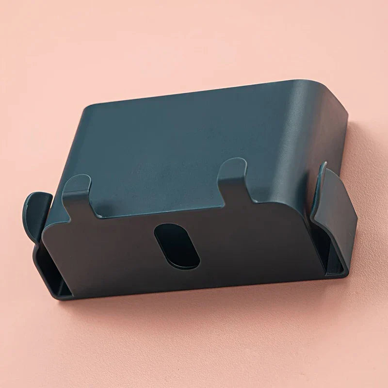 Wall Mount Adhesive Phone Holder Storage Box Remote