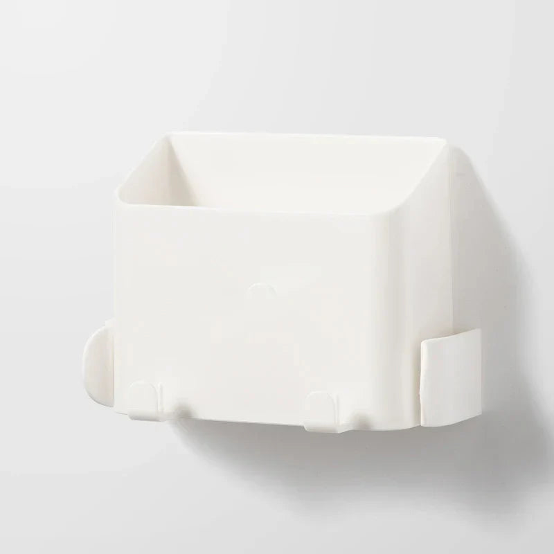 Wall Mount Adhesive Phone Holder Storage Box Remote