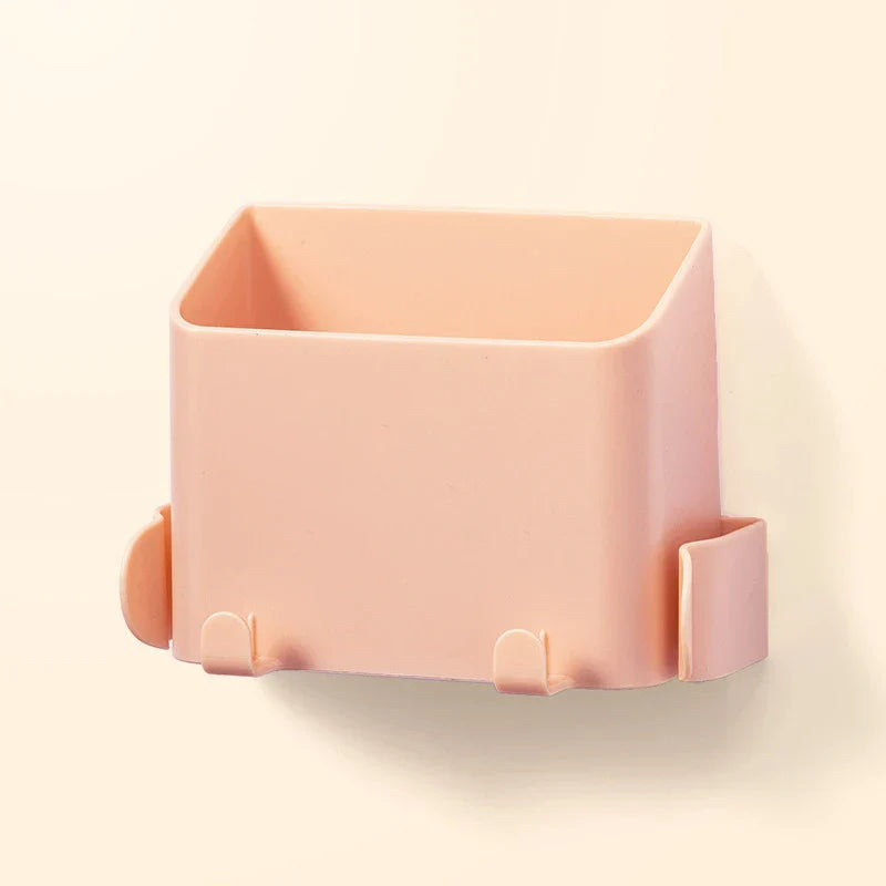 Wall Mount Adhesive Phone Holder Storage Box Remote