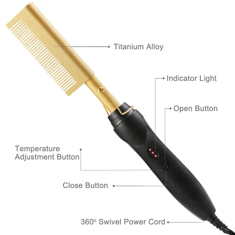 Wooden Comb Detangling Hair Brush (Small Color Box)