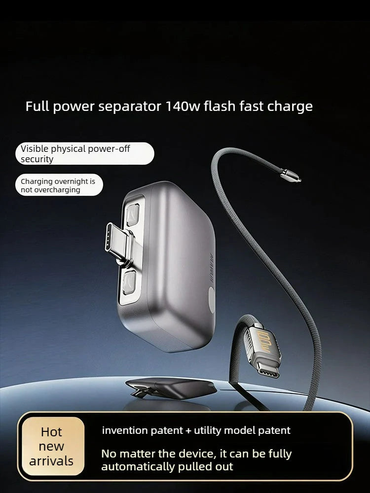 140W AI Fast Charger: Type-C Auto Power-Off & Overcharge Protection Cable