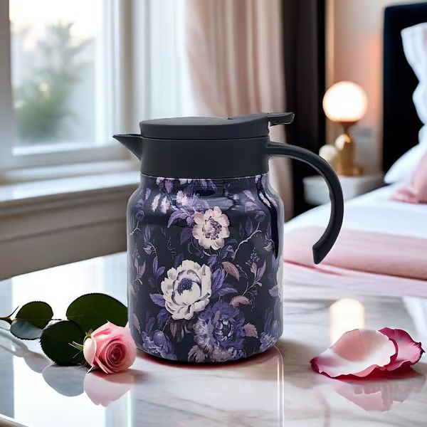 Vintage Floral Pattern Tea Thermos – Built-In Infuser New HomeGoods