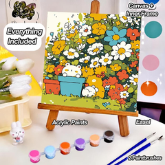 Paint  by  Numbers  Digital Oil Painting Set | Includes canvas, paints, brushes, and easel