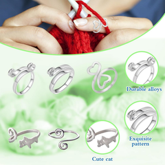 Adjustable Crochet Yarn Tension Ring Set – Make Crocheting Easier & More Comfortable