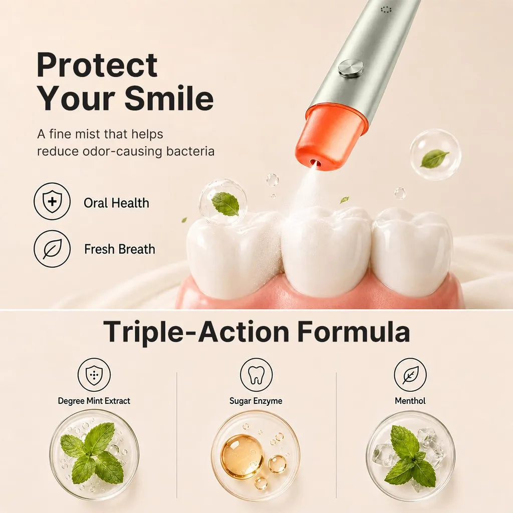 Zdeer triple-action formula protects smile and freshens breath