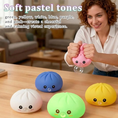 Squishy Dumpling Stress Toy with Sensory Bubble