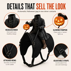 😺Headless Horseman Rider Dog Costume – The Ultimate Halloween Pet Costume🎃