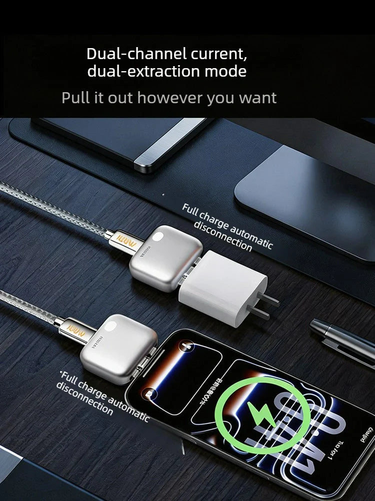 140W AI Fast Charger: Type-C Auto Power-Off & Overcharge Protection Cable