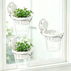 No Drill Suction Cup Hydroponic Planter