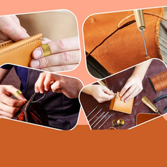 5-piece stitch set for leather sewing with waxed thread