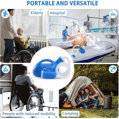 Bedside Urinal Bottle for Bedridden Adults – 2000ml Portable Urinal with Detachable Hose
