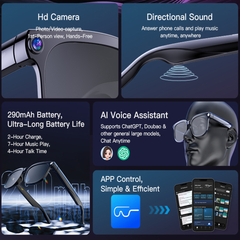 Smart AI Camera Glasses 8MP