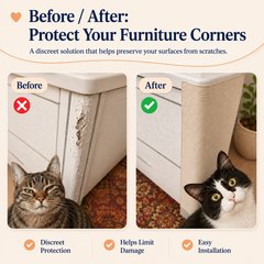 PolyGriffe - Cat Scratch Protector Mat – Self-Adhesive Furniture Scratch Guard