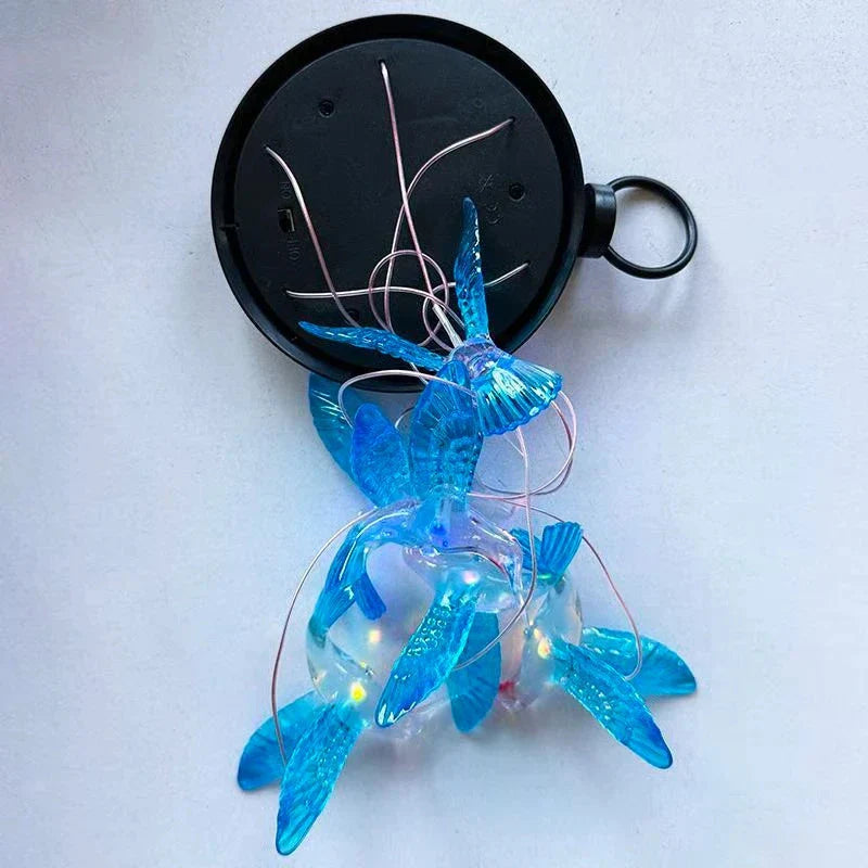 Enchanted Garden: Solar-Powered Color-Changing LED Wind Chimes New HomeGoods