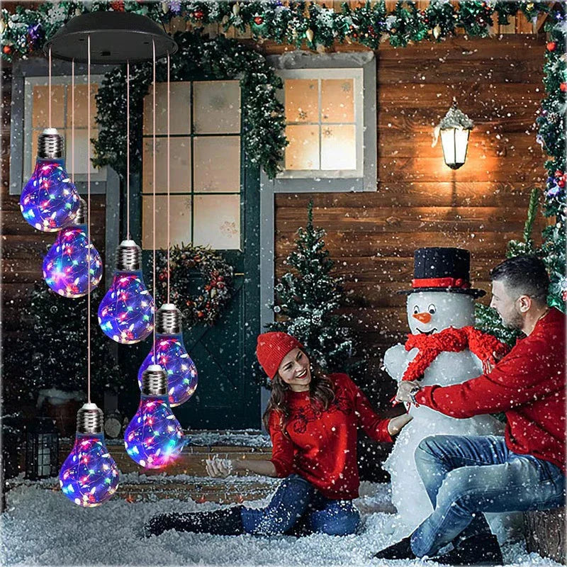 Enchanted Garden: Solar-Powered Color-Changing LED Wind Chimes New HomeGoods