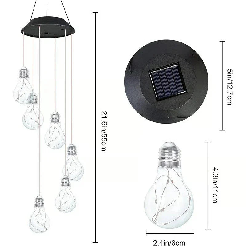 Enchanted Garden: Solar-Powered Color-Changing LED Wind Chimes New HomeGoods