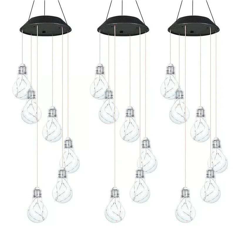 Enchanted Garden: Solar-Powered Color-Changing LED Wind Chimes New HomeGoods