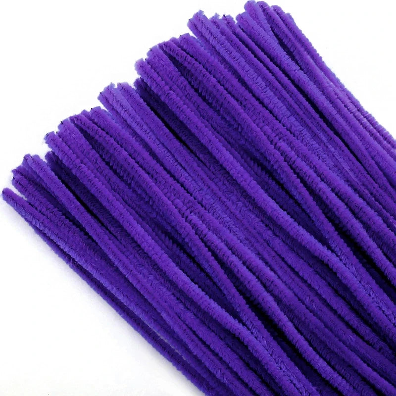 TOAOB 100pcs Lake Blue Pipe Cleaners Craft Supplies Chenille Stems | Pipe Cleaners 6mm x 12 Inch Fuz