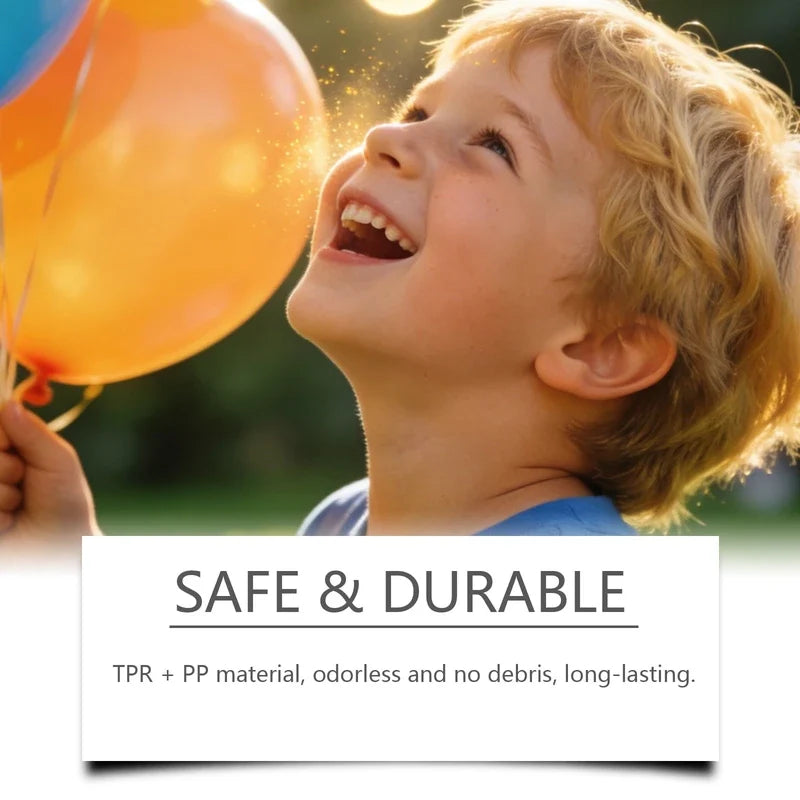 Illustrate the safe durable TPR and PP material of the squishy squeeze toy