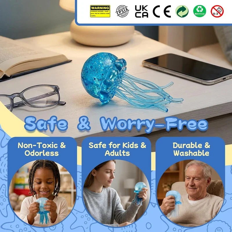 Show safety certifications non toxic design of the jellyfish toy for kids and adults
