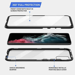Anti-peeping Magnetic Tempered Glass Double-sided Phone Case For Samsung