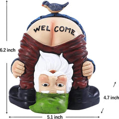 Funny Welcome Gnome Statue