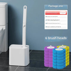 Disposable Toilet Brush ,One-Touch Snap for Quick Refill Changes