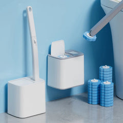 Disposable Toilet Brush ,One-Touch Snap for Quick Refill Changes
