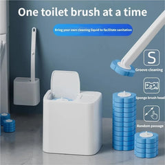 Disposable Toilet Brush ,One-Touch Snap for Quick Refill Changes