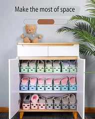 Adjustable double-layer shoe rack