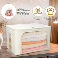 66L Cashmere Storage Bag with Steel Frame & Cedar Protection
