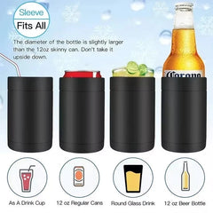 Beer Bottle and Can Cooler with Beer Opener