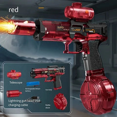 Electric Toy Water Gun - Rechargeable high-powered water cannon with LED light | 50-foot range