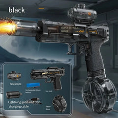 Electric Toy Water Gun - Rechargeable high-powered water cannon with LED light | 50-foot range